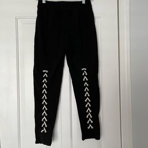 Lea & Viola lounge leggings with criss-cross string detail